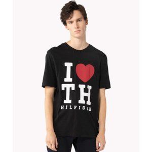 Tommy Hilfiger pánské černé tričko Big Love - XL (83)